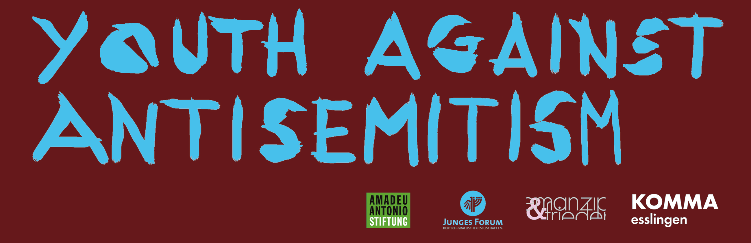 Flyer Youth Against Antisemitism 2022 rot blau